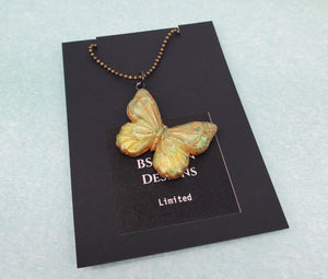 Greenstreak Butterfly Necklace