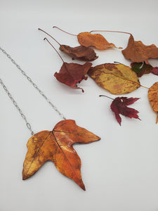 Realistic Maple Leaf Necklace