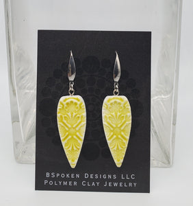 Mosaic Dagger Earrings in Citron