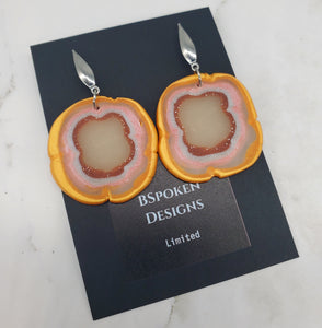 Gold Geode Earrings No.2