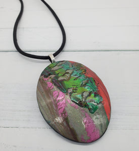 Unakite Cabochon Necklace