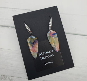 Watercolor Dagger Earrings no.1