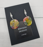 Watercolor Organic Circle Earrings