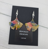 Watercolor Gingko Earrings