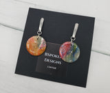 Watercolor Circle Earrings