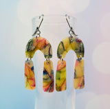 Watercolor Arch Dangle Earrings