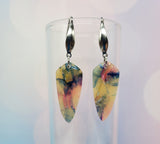 Watercolor Dagger Earrings no.1