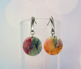 Watercolor Circle Earrings