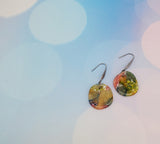 Watercolor Organic Circle Earrings