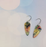 Watercolor Dagger Earrings no.1