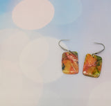 Watercolor Organic Rectangular Earrings