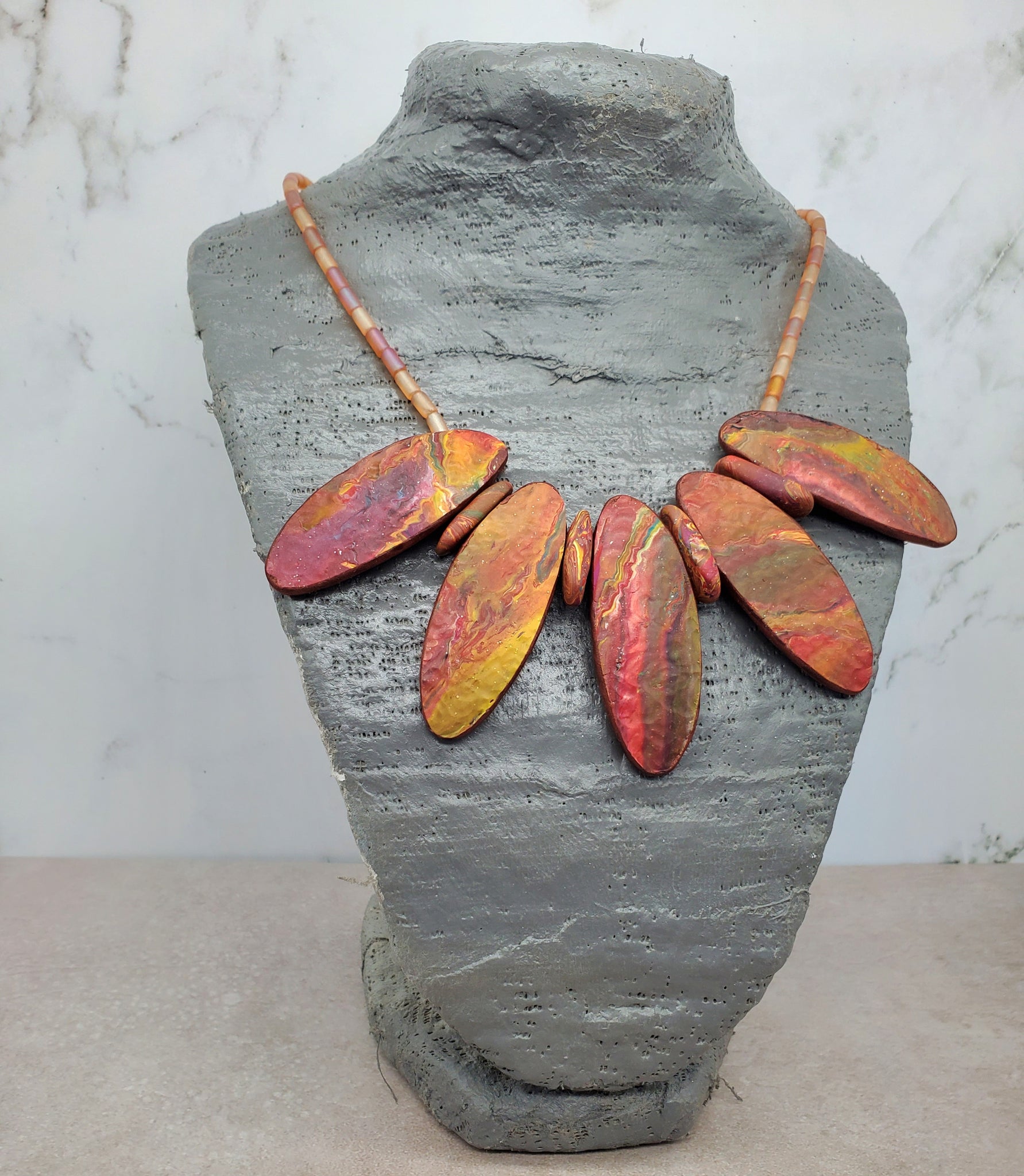 Red cheap rock necklace