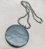 Gray Smoke Pendant Necklace